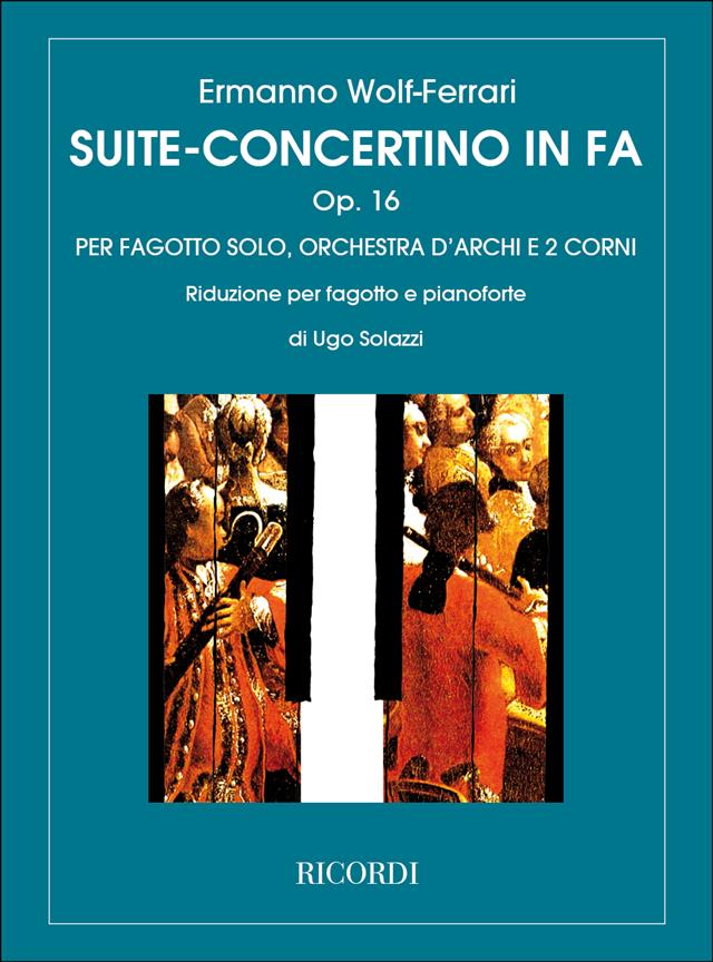 Suite - Concertino in Fa Opus 16 - Riduzione per fagotto e pianoforte - fagot a klavír